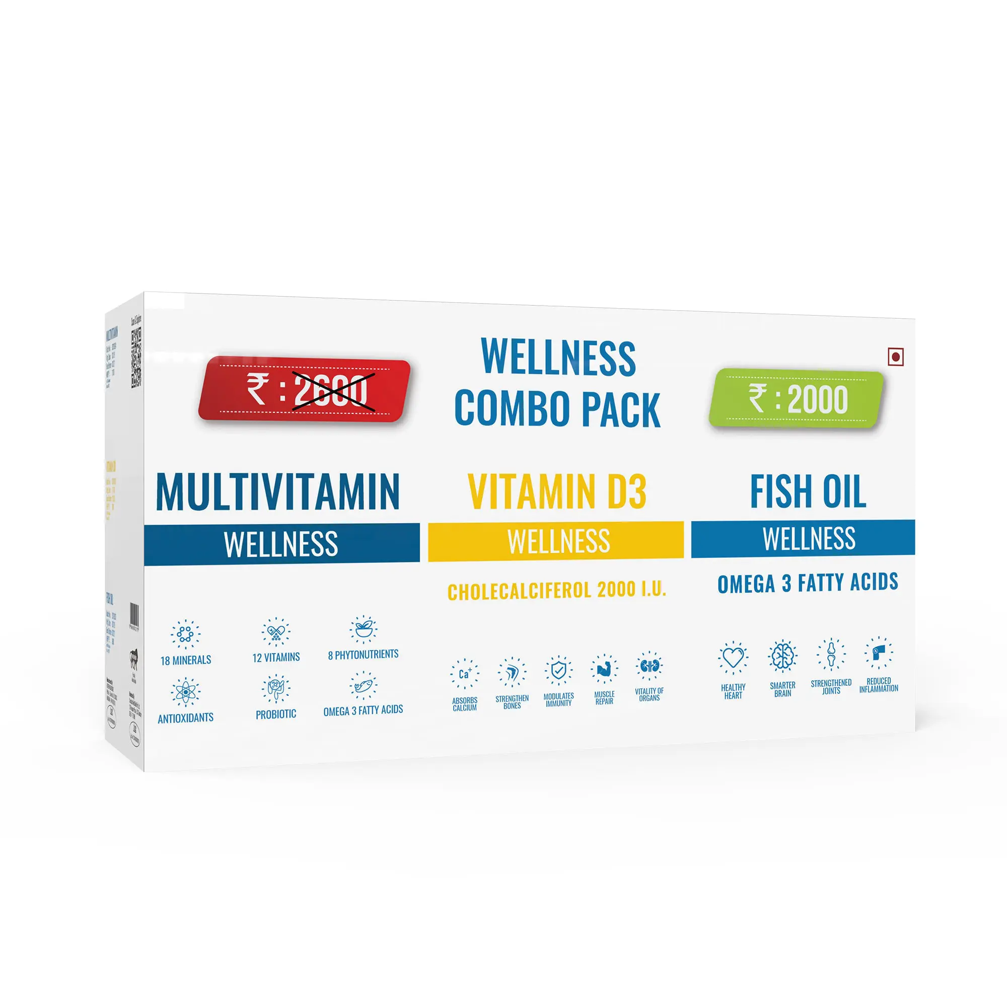 Steadfast Wellness Combo Pack (Multivitamin+Vitamin D3+Fish Oil) - Image 2